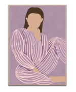 Lagom Purple Lady, 50x70 cm plakat