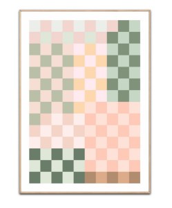 Pastel Squares, 50x70 cm plakat