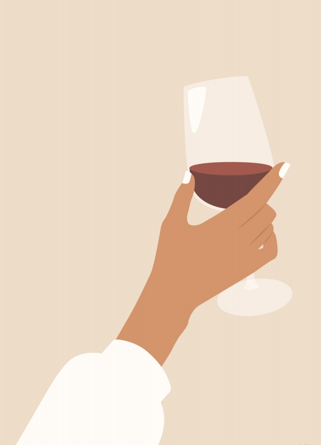 One Glass Of Wine, 50x70 cm plakat - Billede 2