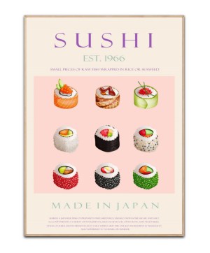 Sushi- Made in Japan, 50x70 plakat