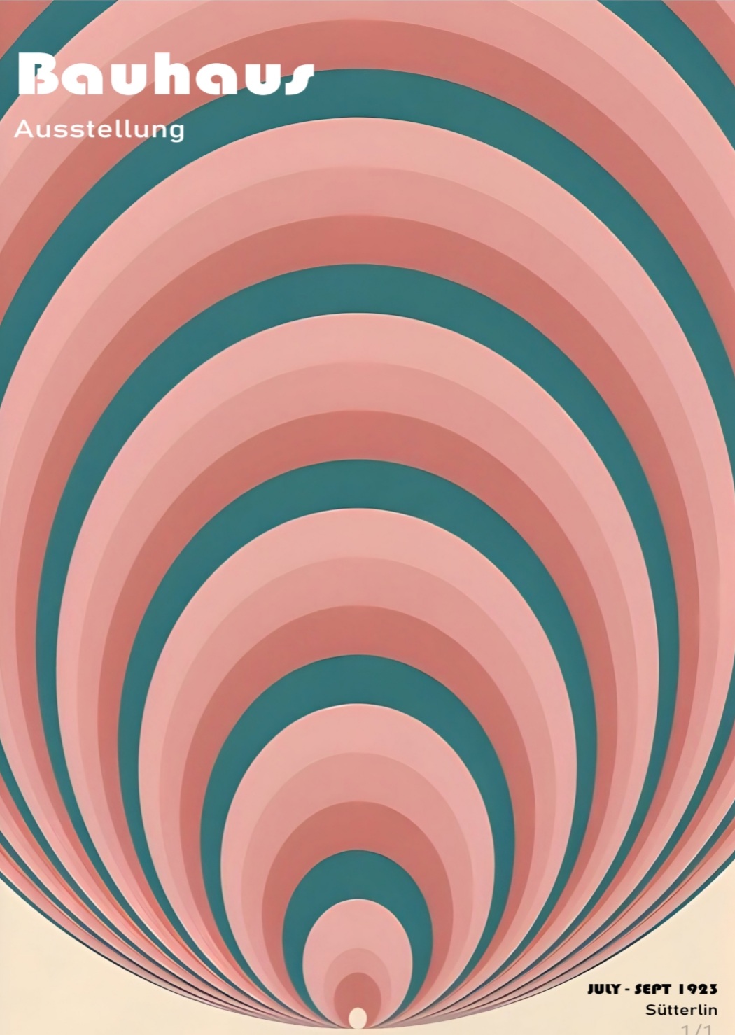Bauhaus Ausstellung 1923- 50x70 cm plakat - Billede 2