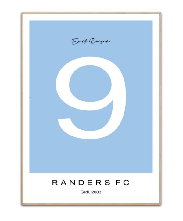 Randers FC Fodboldklub, med valgfrit navn og Nummer