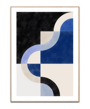 Blue abstract pattern No.1, 50x70 cm Plakat