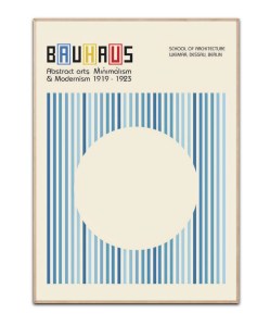 Bauhaus Blue abstract art, A3 Plakat