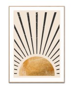 Grafisk Sol plakat, 50x70 cm