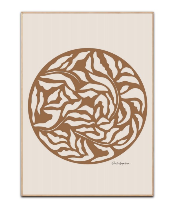 Sivil Angelica - Papercut Shapes of Nature brown, A3 Plakat