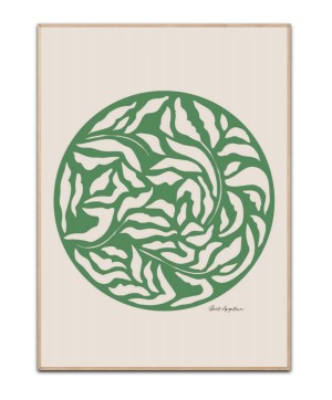 Sivil Angelica, Papercut Shapes of Nature Green - 50x70 cm plakat