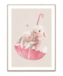Rabbit Kiss, A3 30 x 42 cm plakat