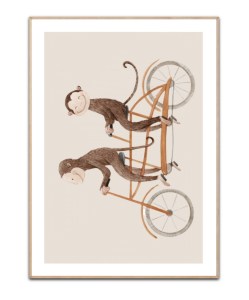 Monkeys on a Bicycle, A3 30 x 42 cm plakat