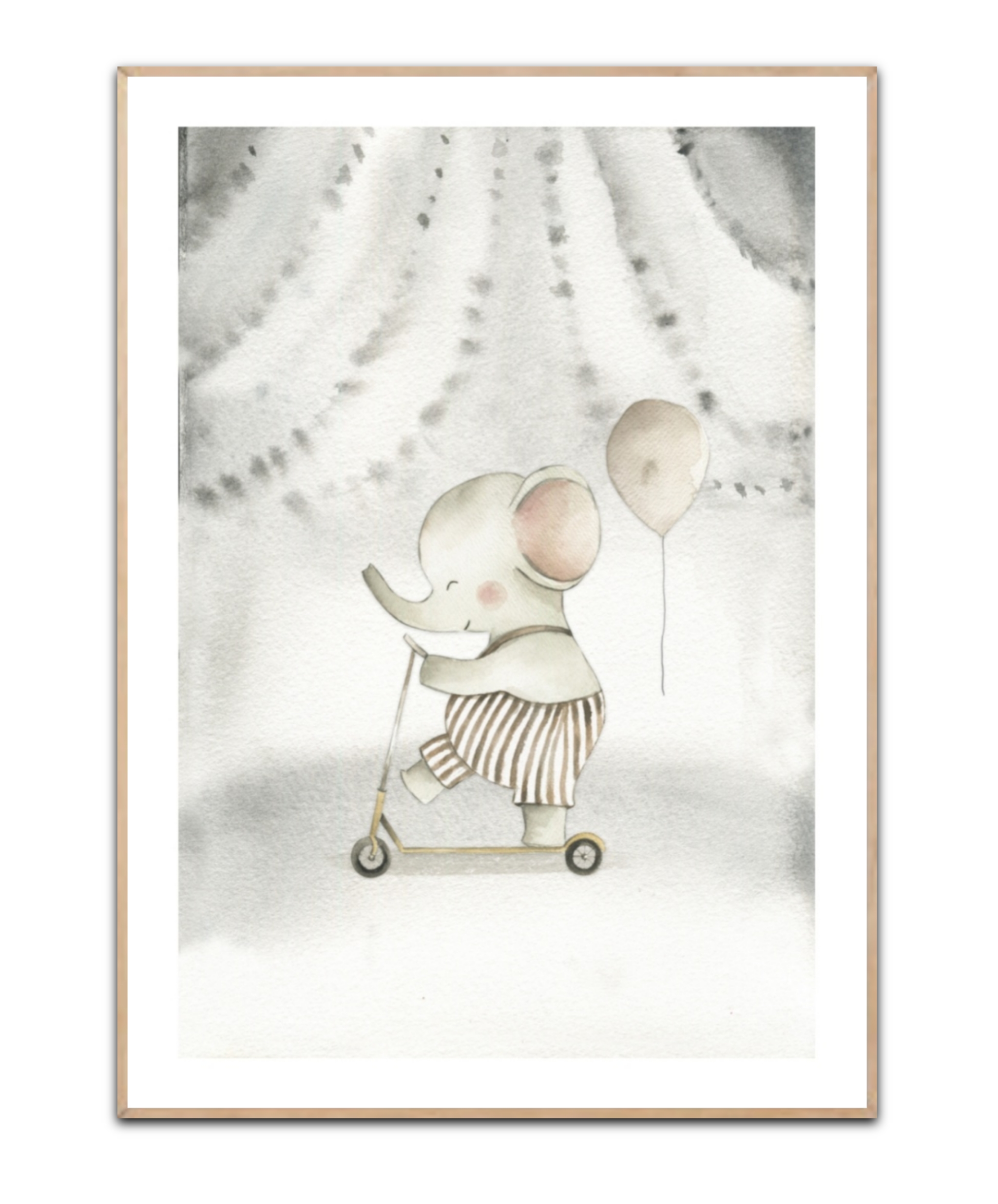 Elephant Scooter, A3 30 x 42 cm plakat