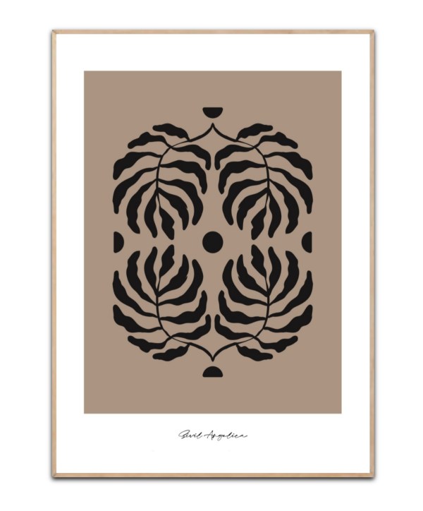 Sivil Angelica Brown Pattern, A3 Plakat