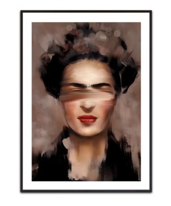 Frida Kahlo art brun, A3 plakat