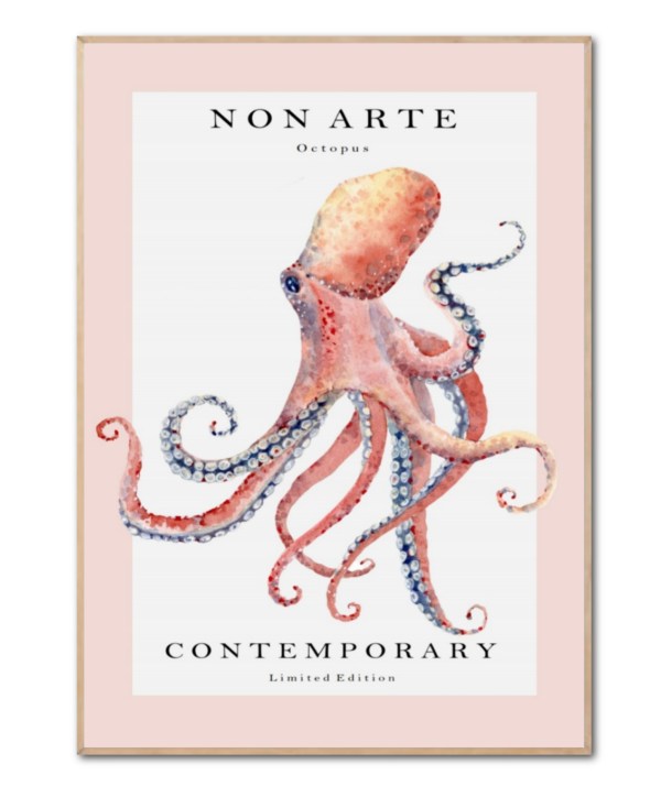 Non Arte - Octopus, 50 x 70 cm plakat