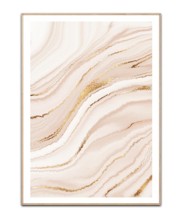 Beige Gold 50 x 70 cm plakat