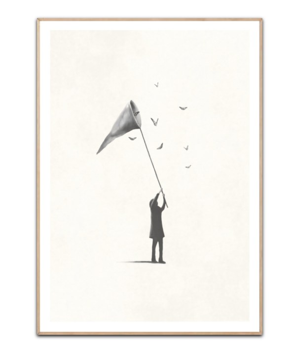 Catching Butterflies 70x100 cm plakat