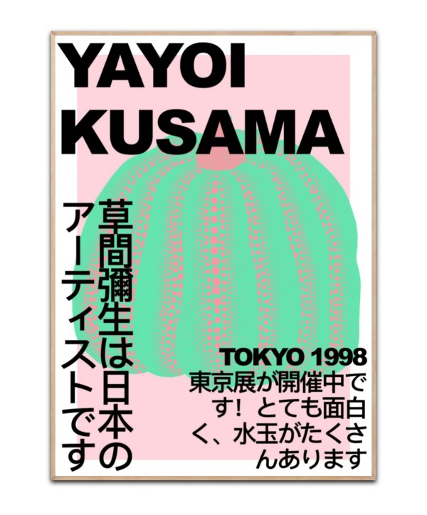 Yayoi Kusama Green & Pink plakat 