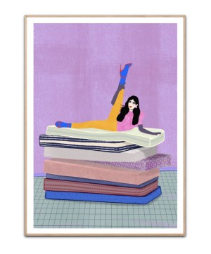 Raise your leg up to your head By Jota de jai, 50x70 plakat