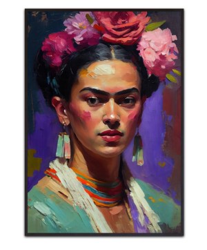 Portrait of Frida, - Canvas Print