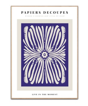 Papiers Decoupes - Live in the moment, 50x70 cm plakat