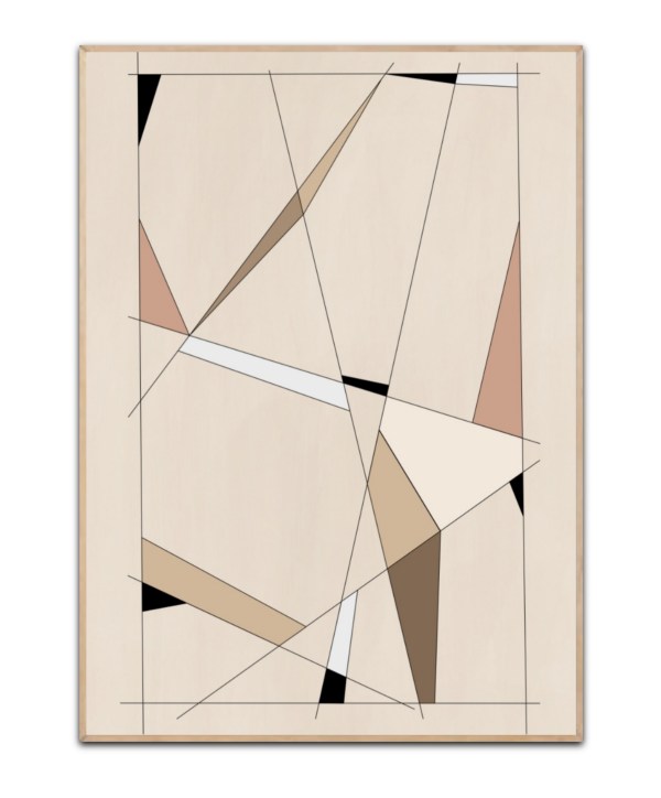Geometric Beige art No.1, A3 plakat