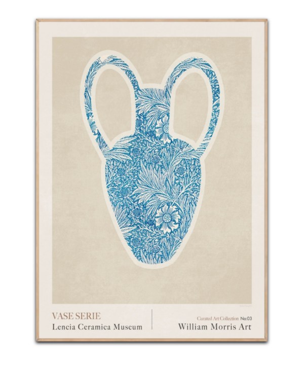 William Morris - Marigold blue Vase plakater