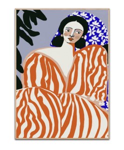 Woman in striped Suit, A3 plakat