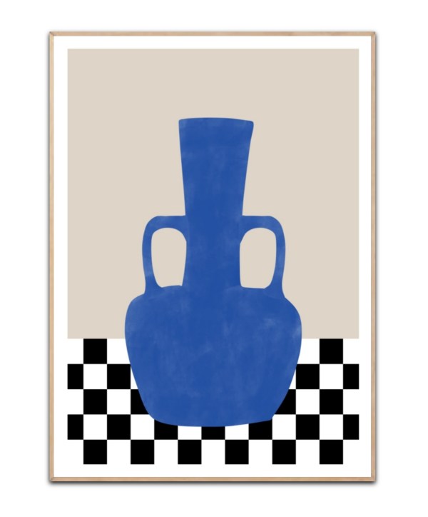 Blue Vase squares, A3 plakat