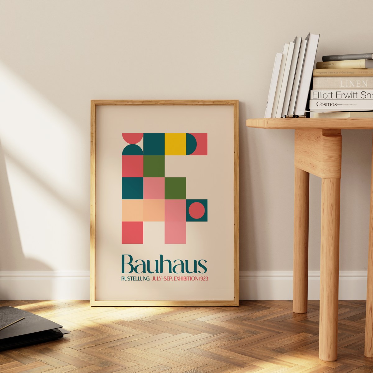Poster Vintage Bauhaus - Format 50x70 Cm, Reproduction De Manifesto Publicitaire, Neuf, Fabriqué En Italie