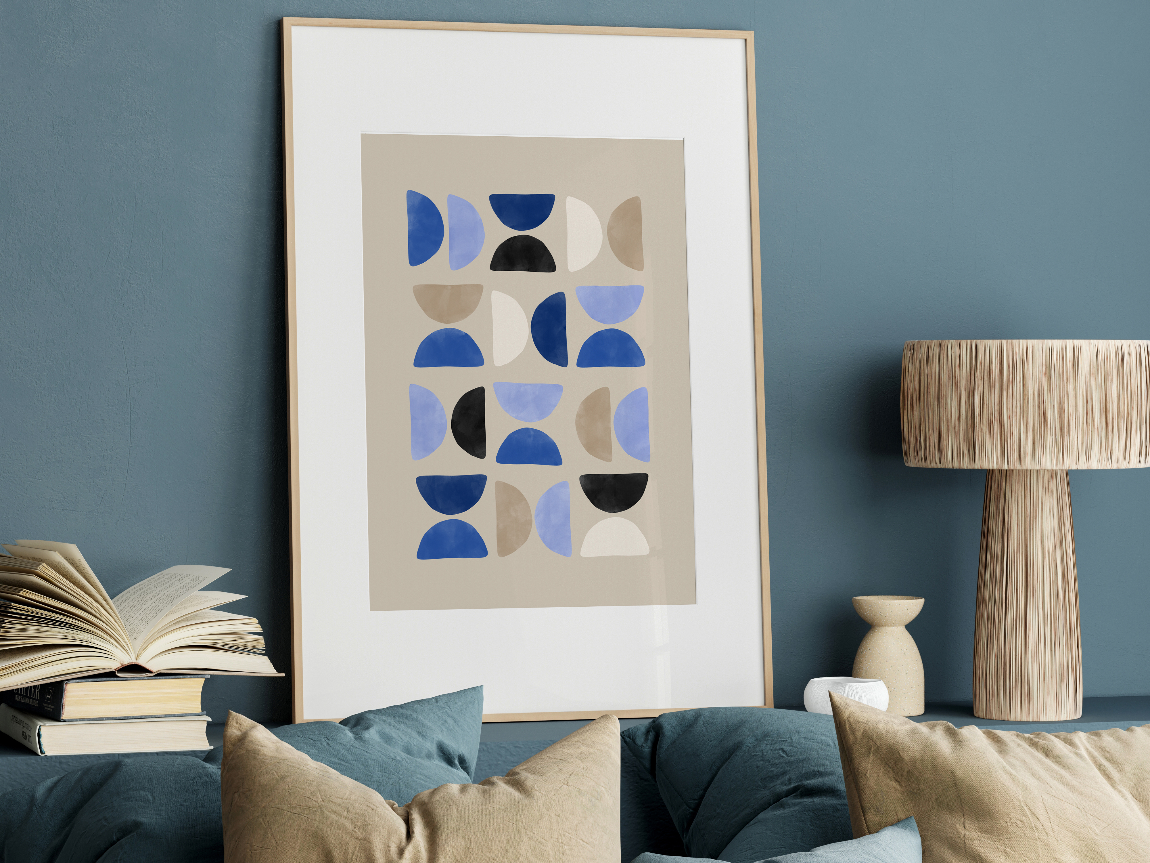 Blue Pattern no. 2, 50x70 cm plakat - Billede 2