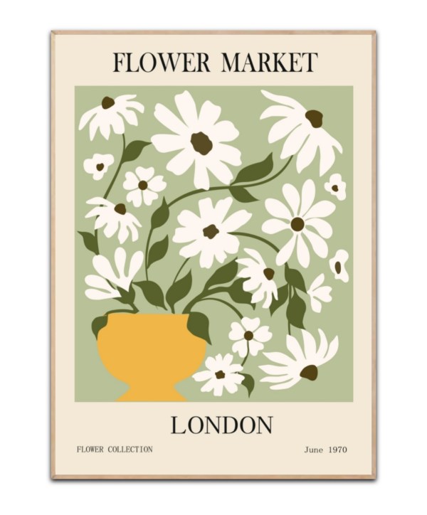 Flower market London, 50x70 cm plakat