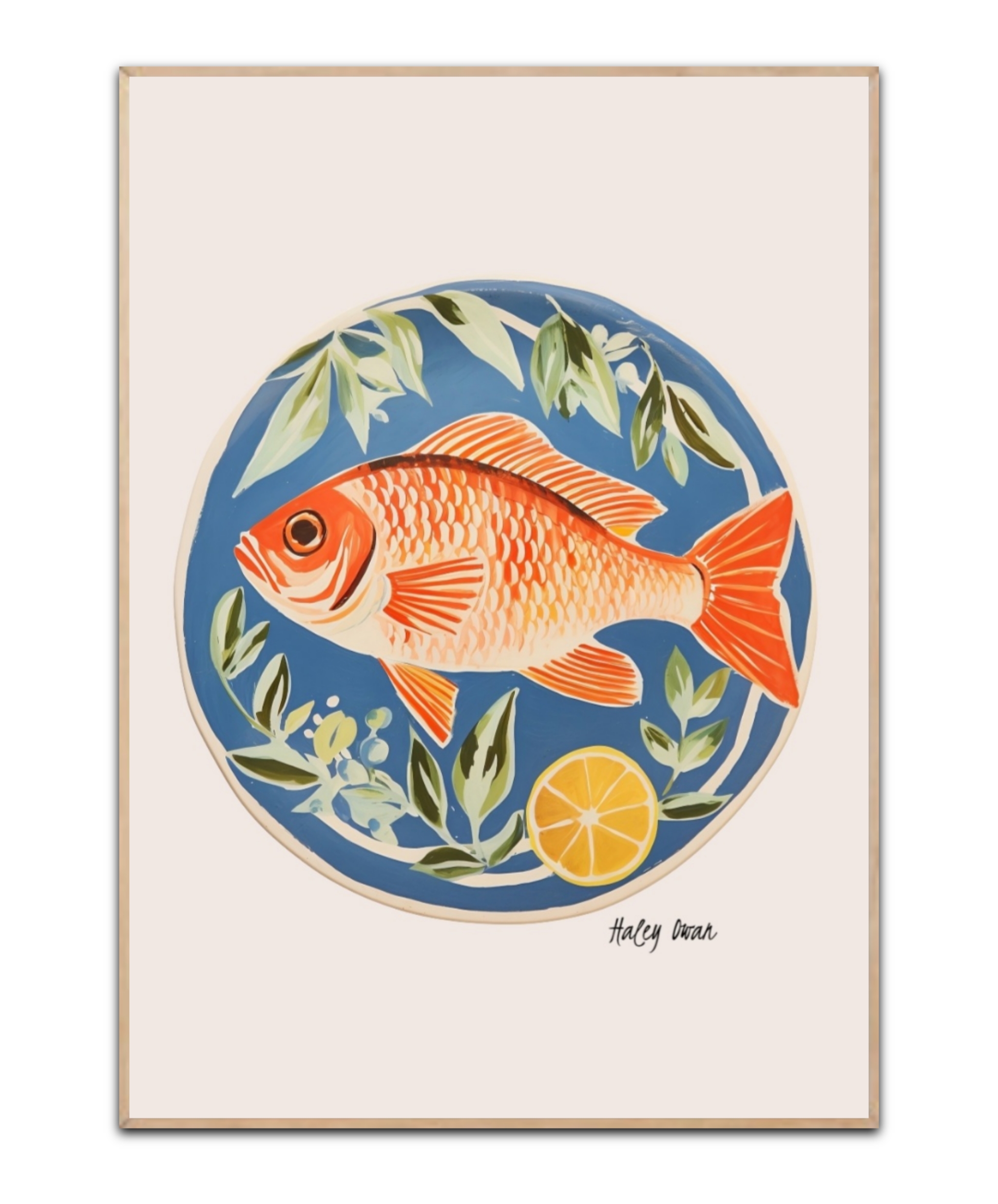 Orange fish - Haley Owan, A4 plakat