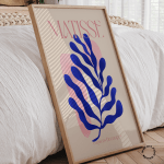Matisse - Papiers découpés Blå/rose, 50x70 cm plakat