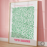 Yayoi Kusama - Green Pattern, 50x70 plakat