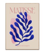 Matisse blå/rose plakat - Str. A4