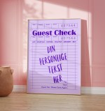 Guest Check Lilla, - Personlig Valgfri tekst