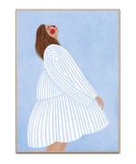 The Woman with blue stripes - A3 Plakat