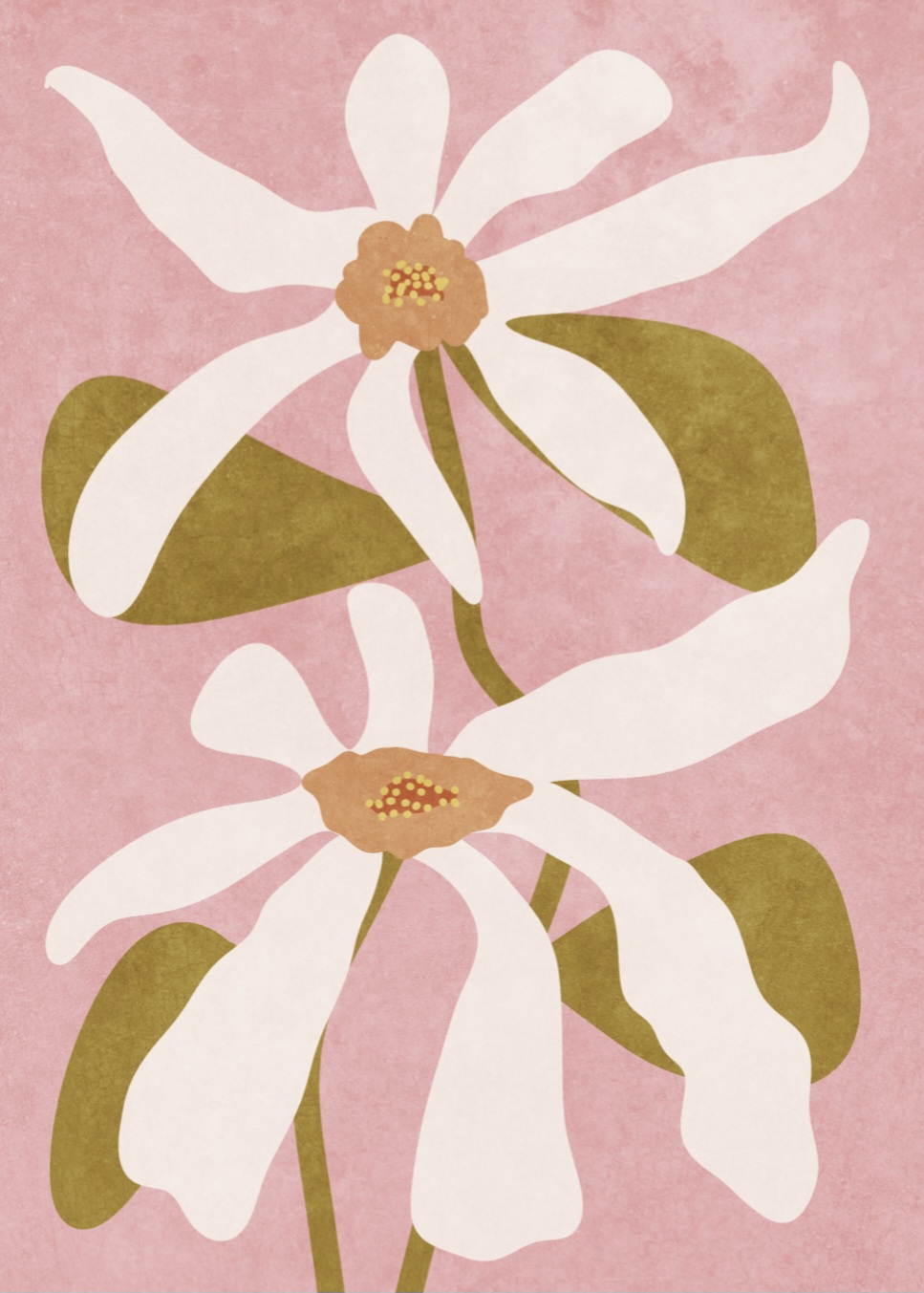 Abstract Flowers - 50x70 plakat - Billede 2