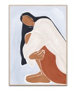 Woman embracing herself plakat - 50x70 cm