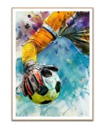 Fodbold Målmand, 50x70 cm plakat