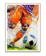 Fodboldspiller, 50x70 cm plakat