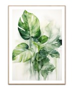 Watercolor leaf plakat, 50x70 cm