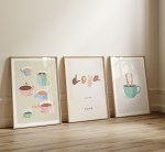 Perfekt Trio - 3 plakater i 50x70 cm - Nr. 58