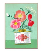 Poppies In Jasmine Tea plakat - 50x70 cm