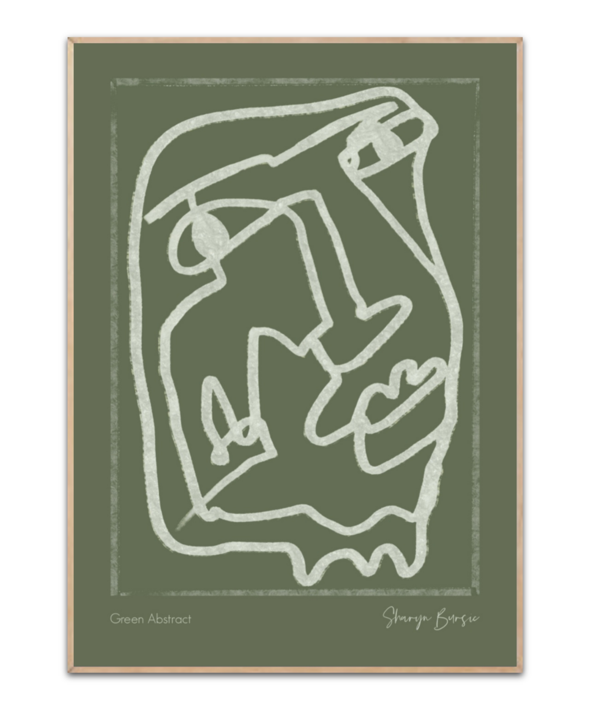Green abstract by Sharyn Bursic - 50x70 cm