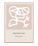 Beige abstract figure plakat by Sharyn Bursic - 50x70 cm