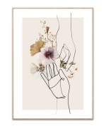 Wildflower hands plakat by Lola Peacock - 50x70 cm