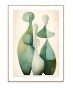 Green Beige Geo 5 plakat - 50x70 cm