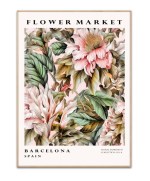 Flower Market Barcelona plakat - 50x70 cm