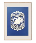 Papercut Den grimme ælling plakat by Rikke B. - 50x70 cm