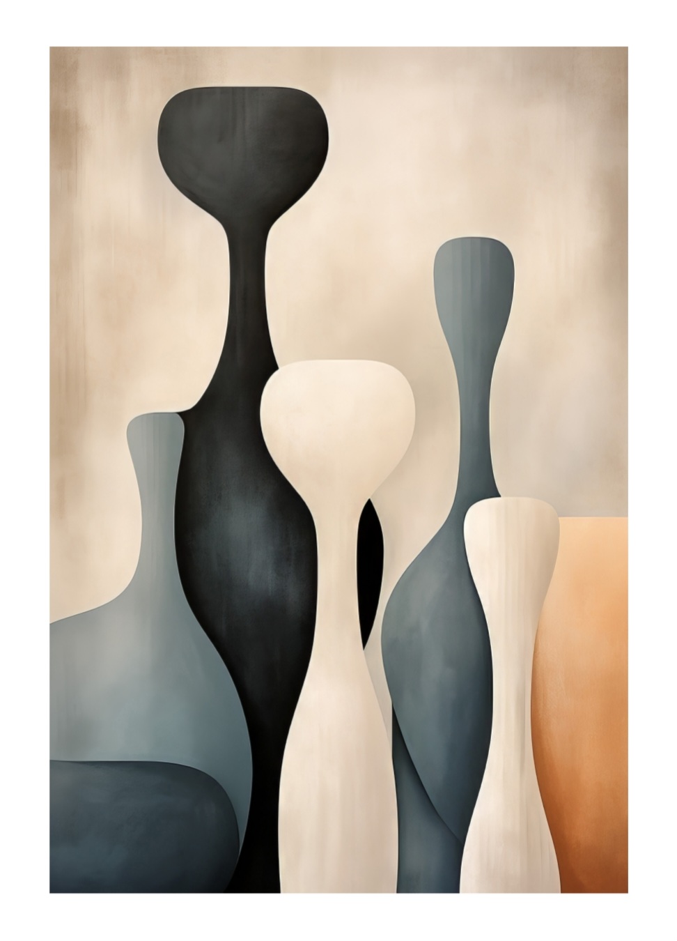 Scandi Abstract plakat - 50x70 cm - Ideal poster